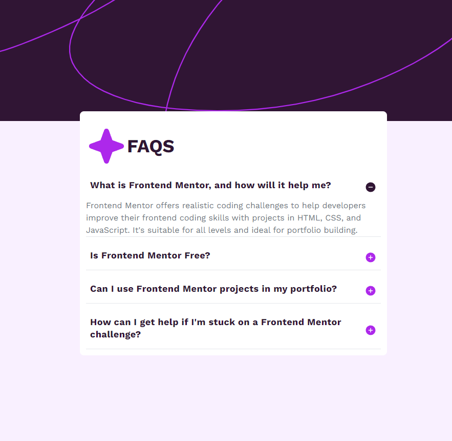 FAQ Accordion Card